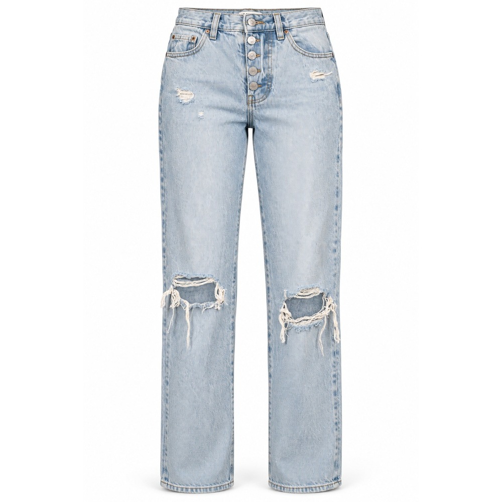 PacSun Women's Size 24 Dad Jeans Light Wash Distressed High Rise 29" Inseam